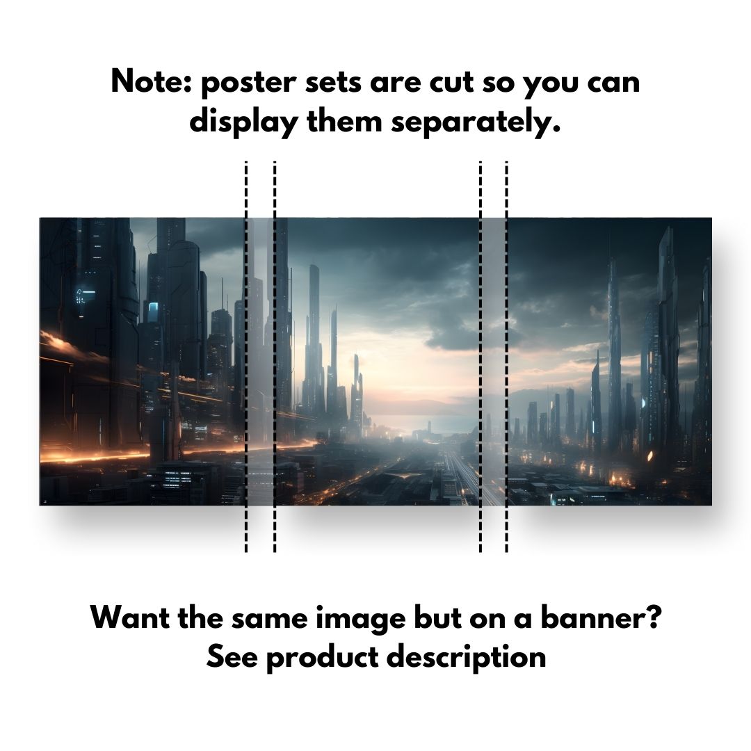 Poster Set Futuristic City
