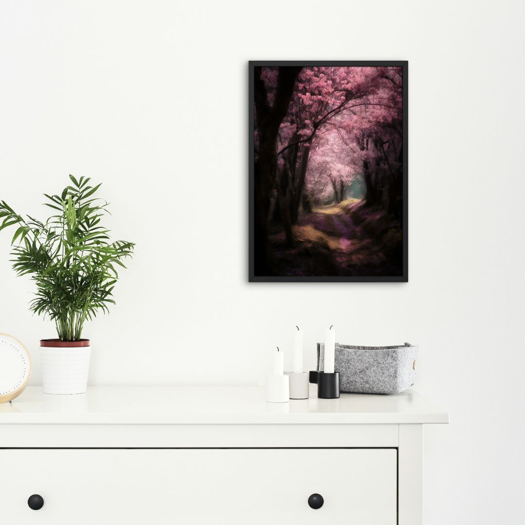 Cherry Blossom Forest Poster