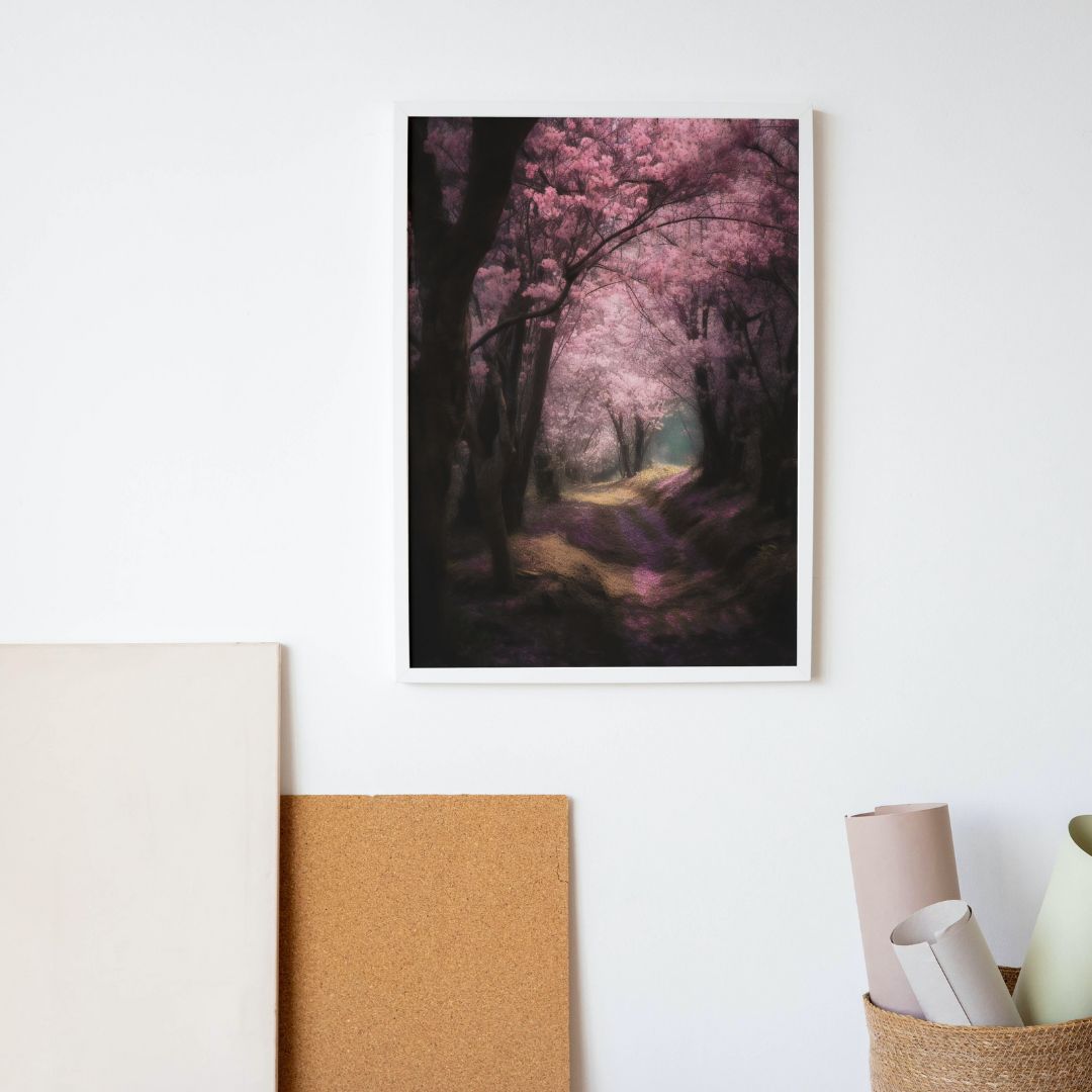 Cherry Blossom Forest Poster