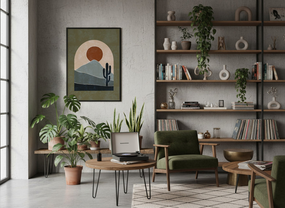 Olive Arch Desert Landscape Poster