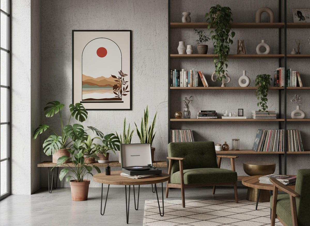 Cream Arch Desert Branch Poster