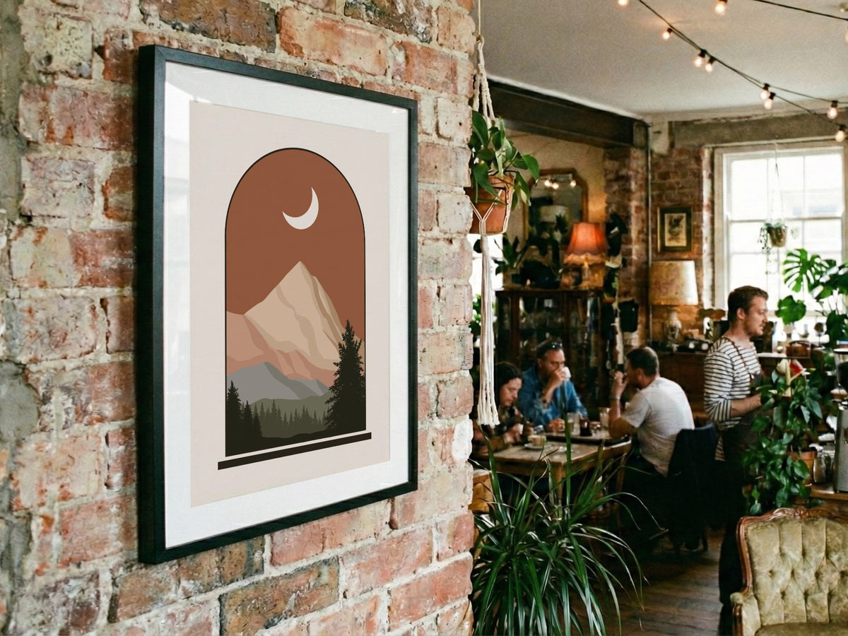 Brown Arch Mountain Landscape Poster