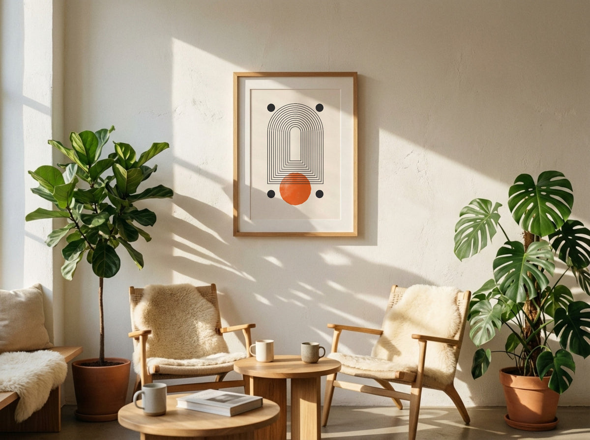 Orange Rounded Portal Poster