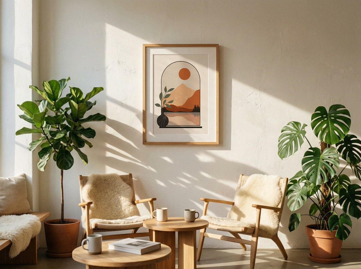 Terracotta Arch Botanical Hills Poster