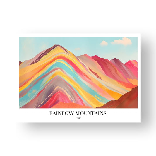 Rainbow Mountains - Peru Poster