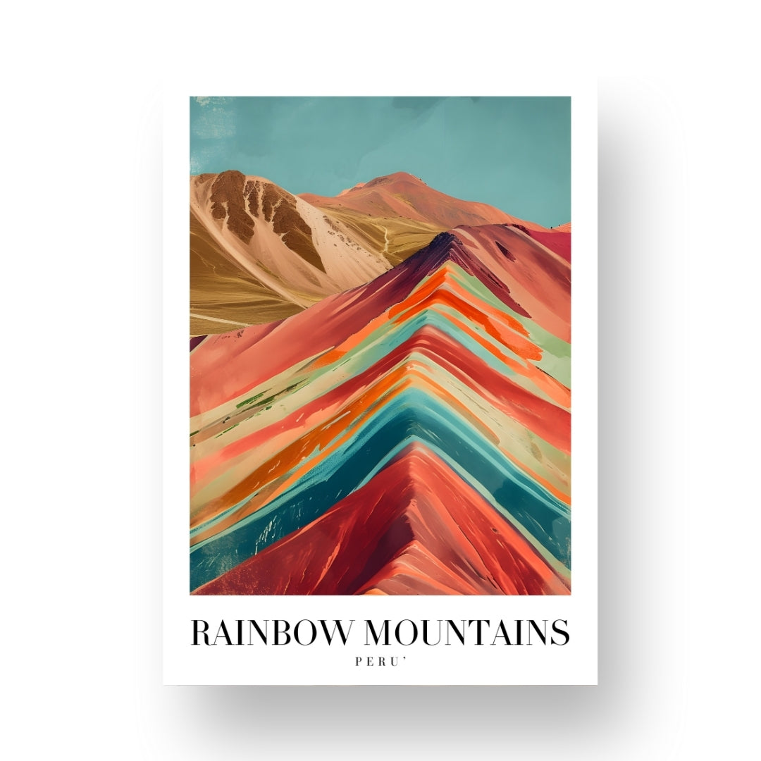 Rainbow Mountains - Peru Poster