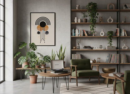 Ochre Rainbow Totem Poster