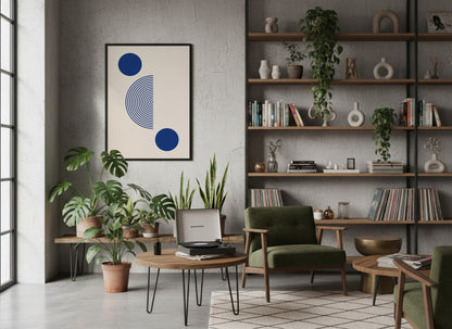 Blue Curved Balance Poster