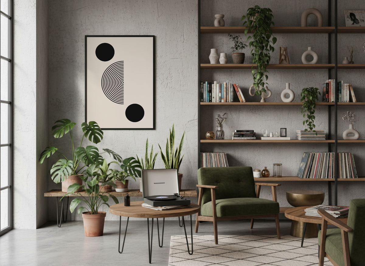 Black Circle Balance Poster
