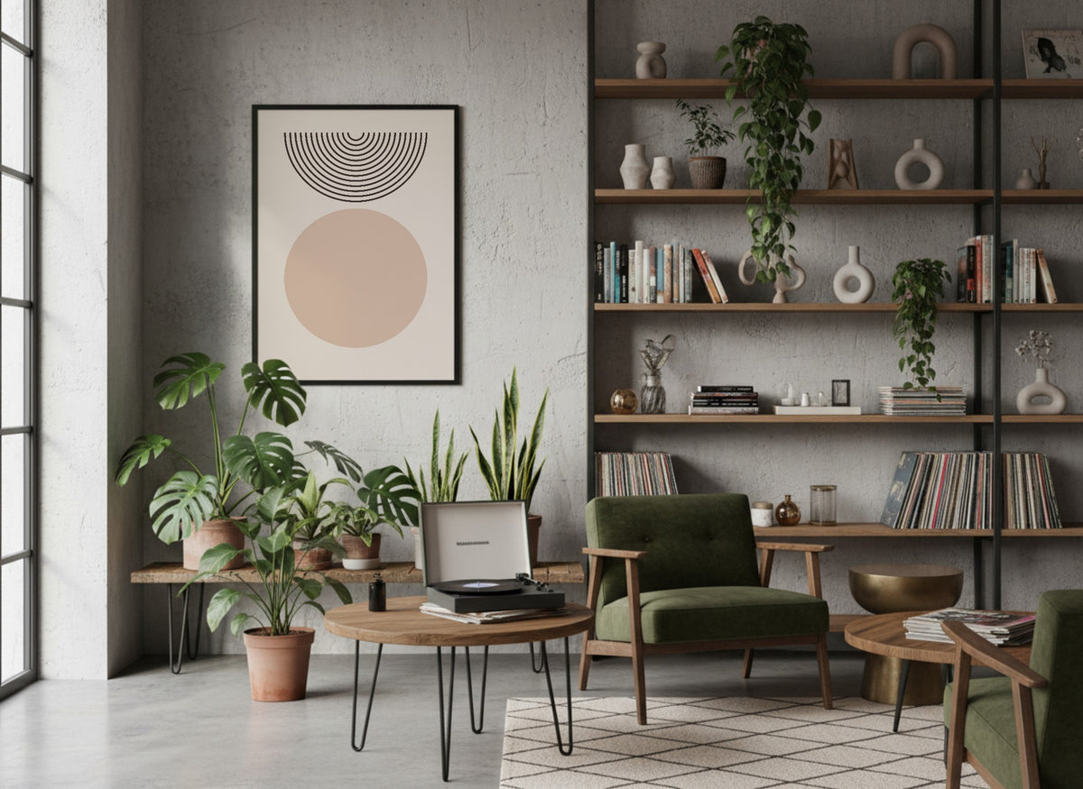 Blush Circle Half-Moon Poster