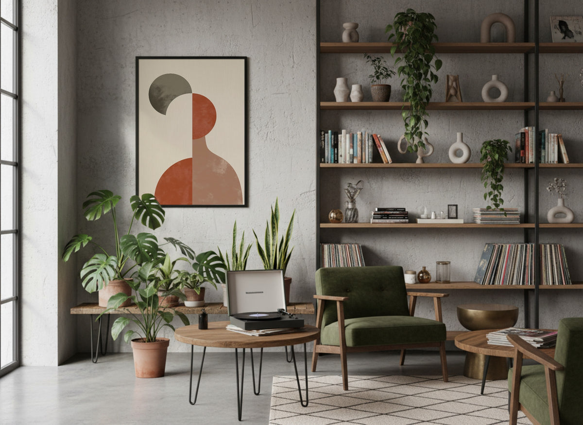 Terracotta Curved Column Poster