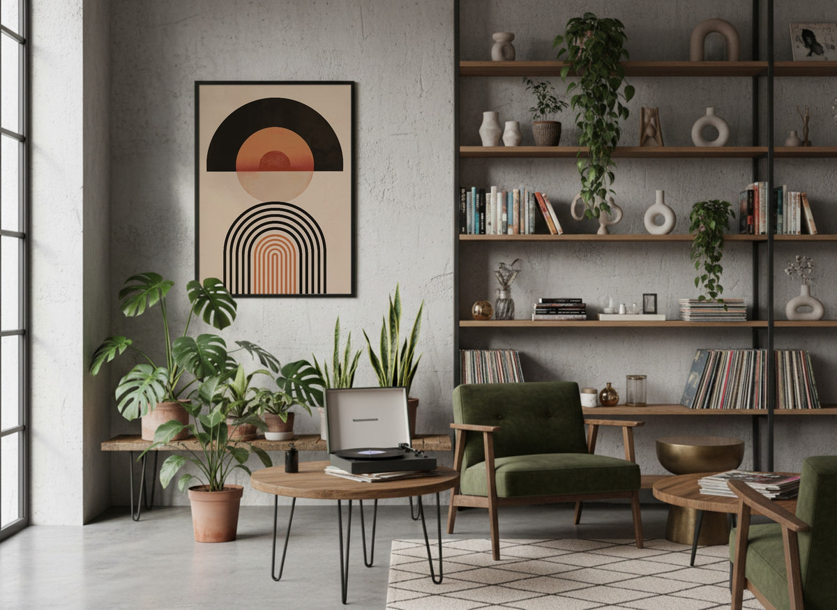 Terracotta Sunset Arch Poster
