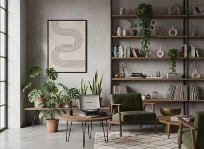 Taupe Winding S-Line Poster