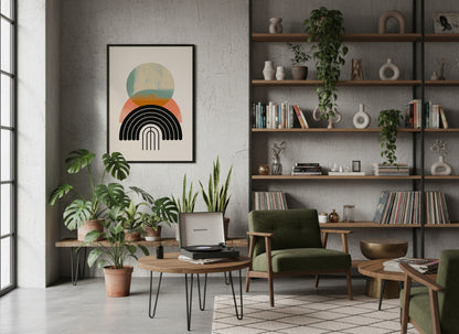 Pastel Orb and Rainbow Poster