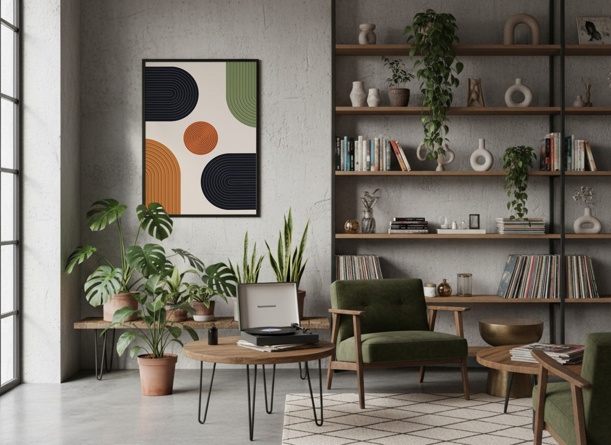 Black Green Colour Block Poster