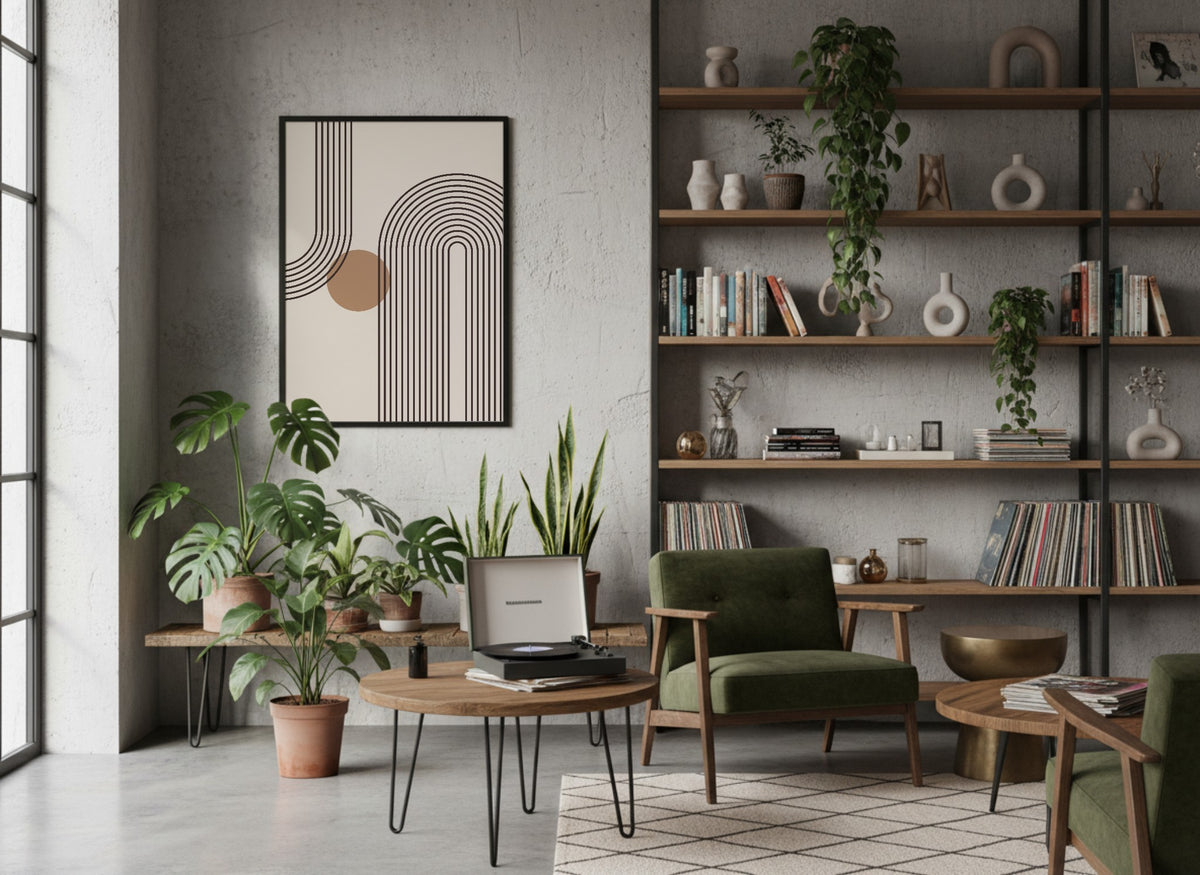 Ochre Dot Twin Arch Poster