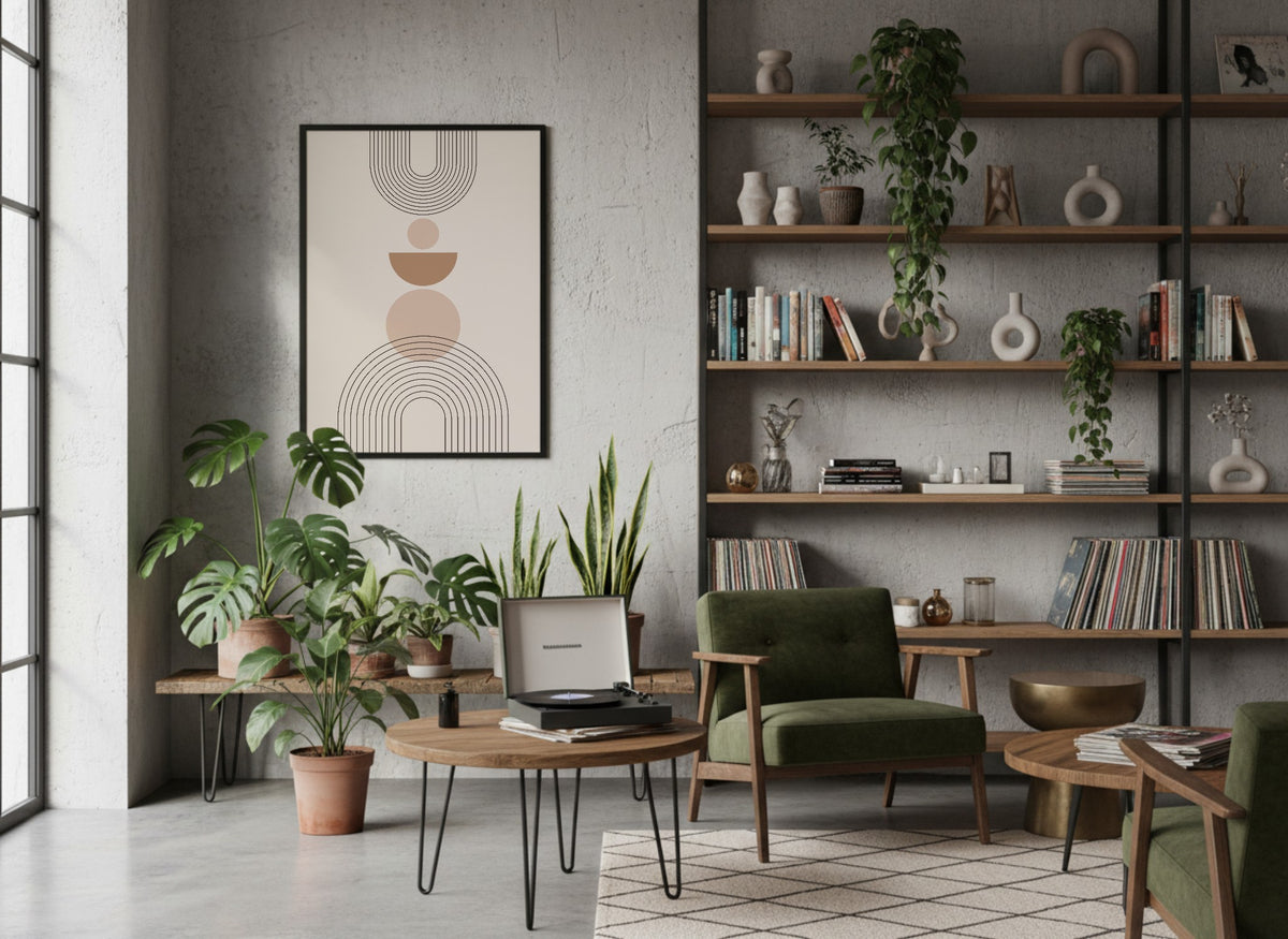 Sand Stacked Circle Arch Poster