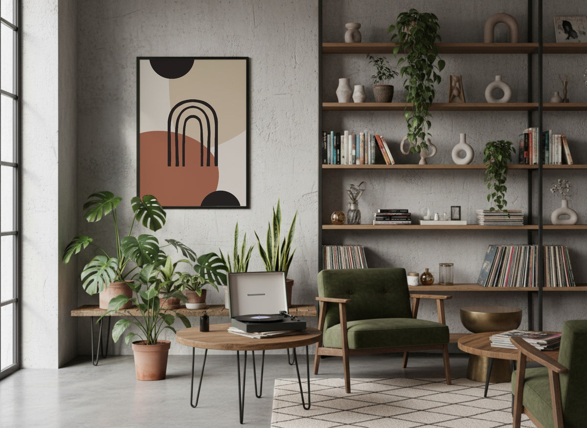 Terracotta Architectural Arch Poster