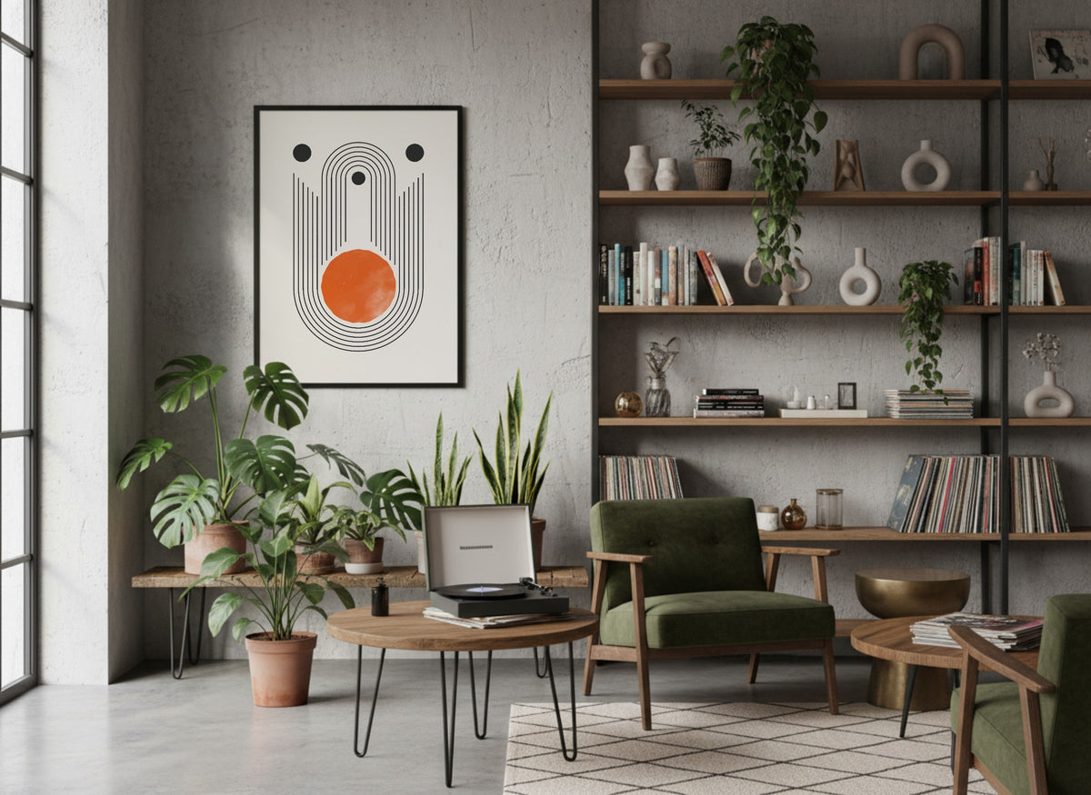 Orange Linear Portal Poster