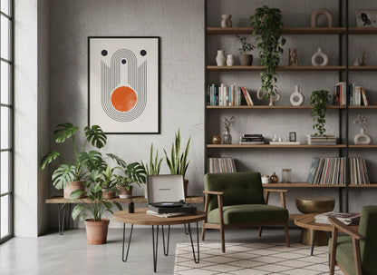 Orange Linear Portal Poster