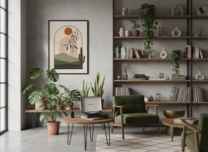 Cream Arch Botanical Desert Poster