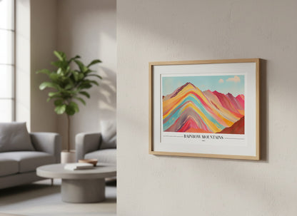 Rainbow Mountains - Peru Poster