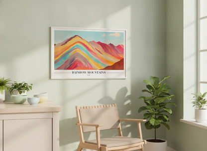Rainbow Mountains - Peru Poster