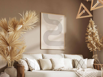 Taupe Winding S-Line Poster