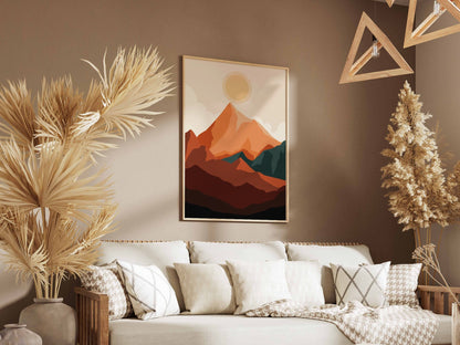 Orange Mountain Layers Poster