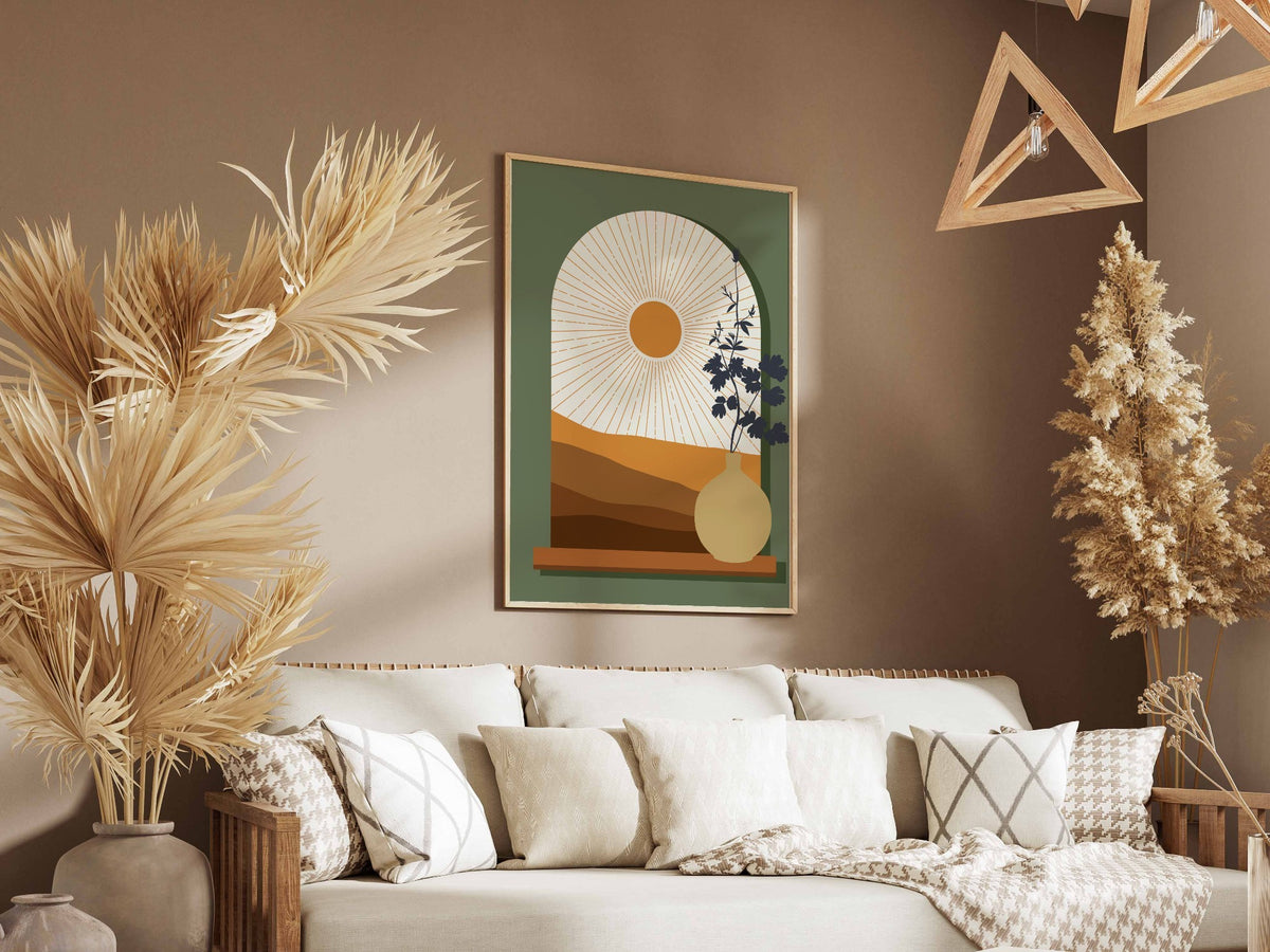 Olive Arch Botanical Landscape Poster