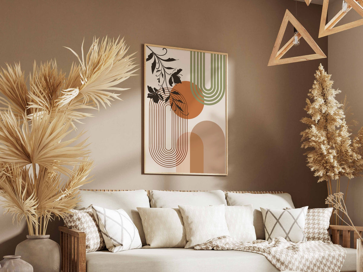 Sage Botanical Shape Poster
