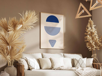 Blue Split Circle Balance Poster