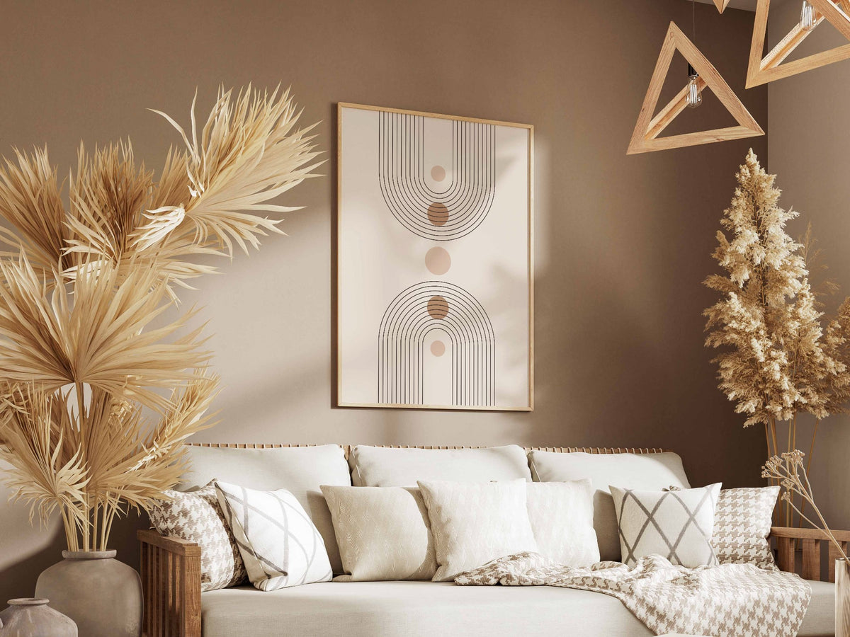 Taupe Double Arch Dot Poster
