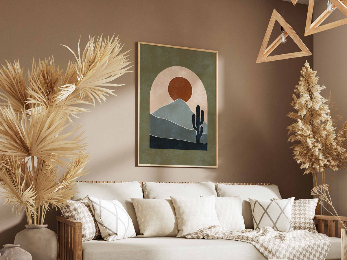 Olive Arch Desert Landscape Poster