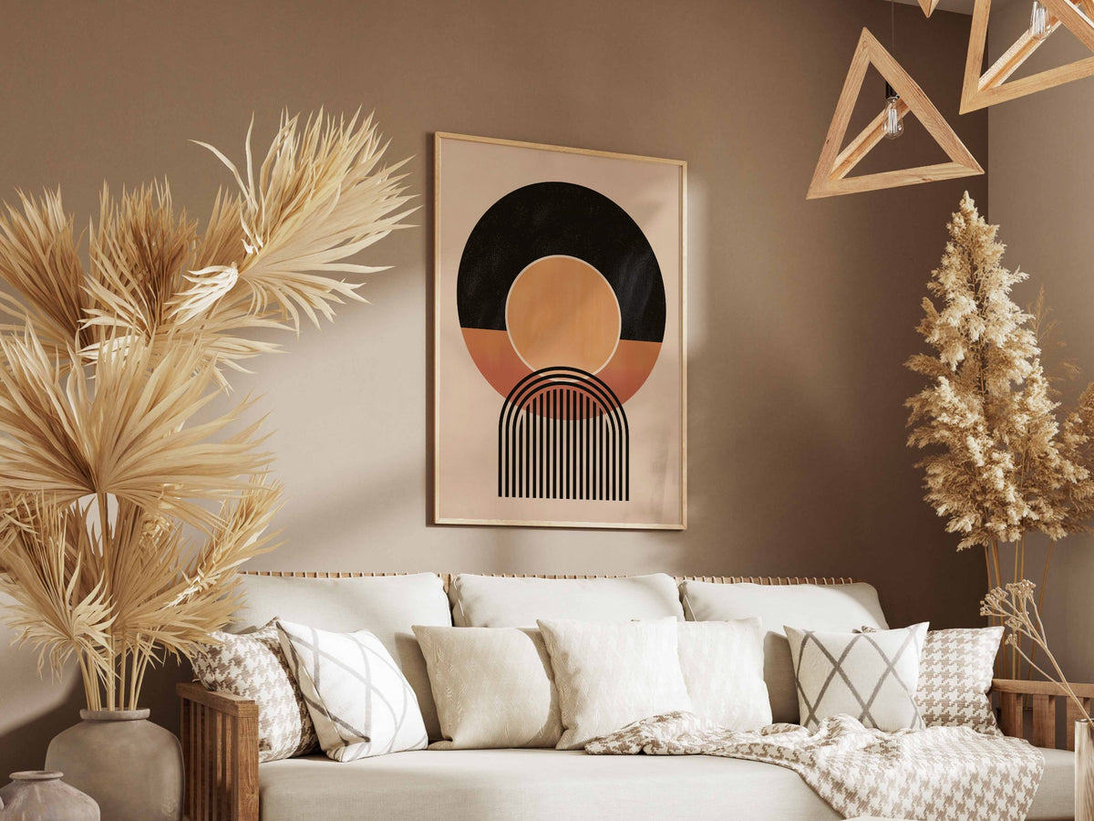 Black Orb and Rust Arch Poster