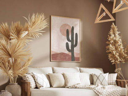 Blush Desert Cactus Poster