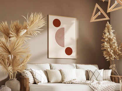 Terracotta Circle and Semicircle Poster