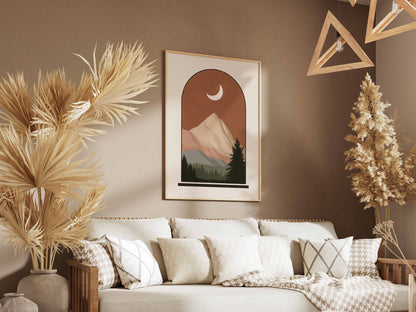 Brown Arch Mountain Landscape Poster