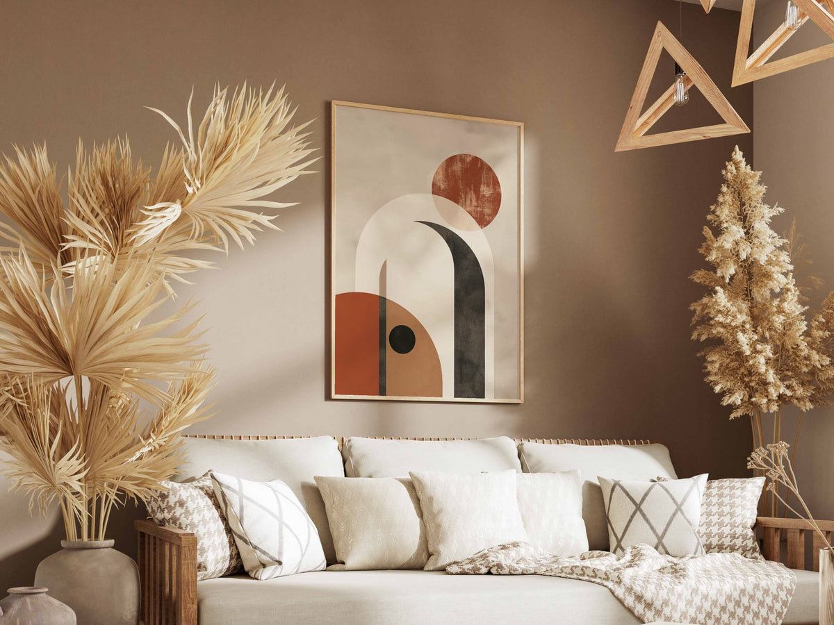 Rust Organic Arch Composition Poster