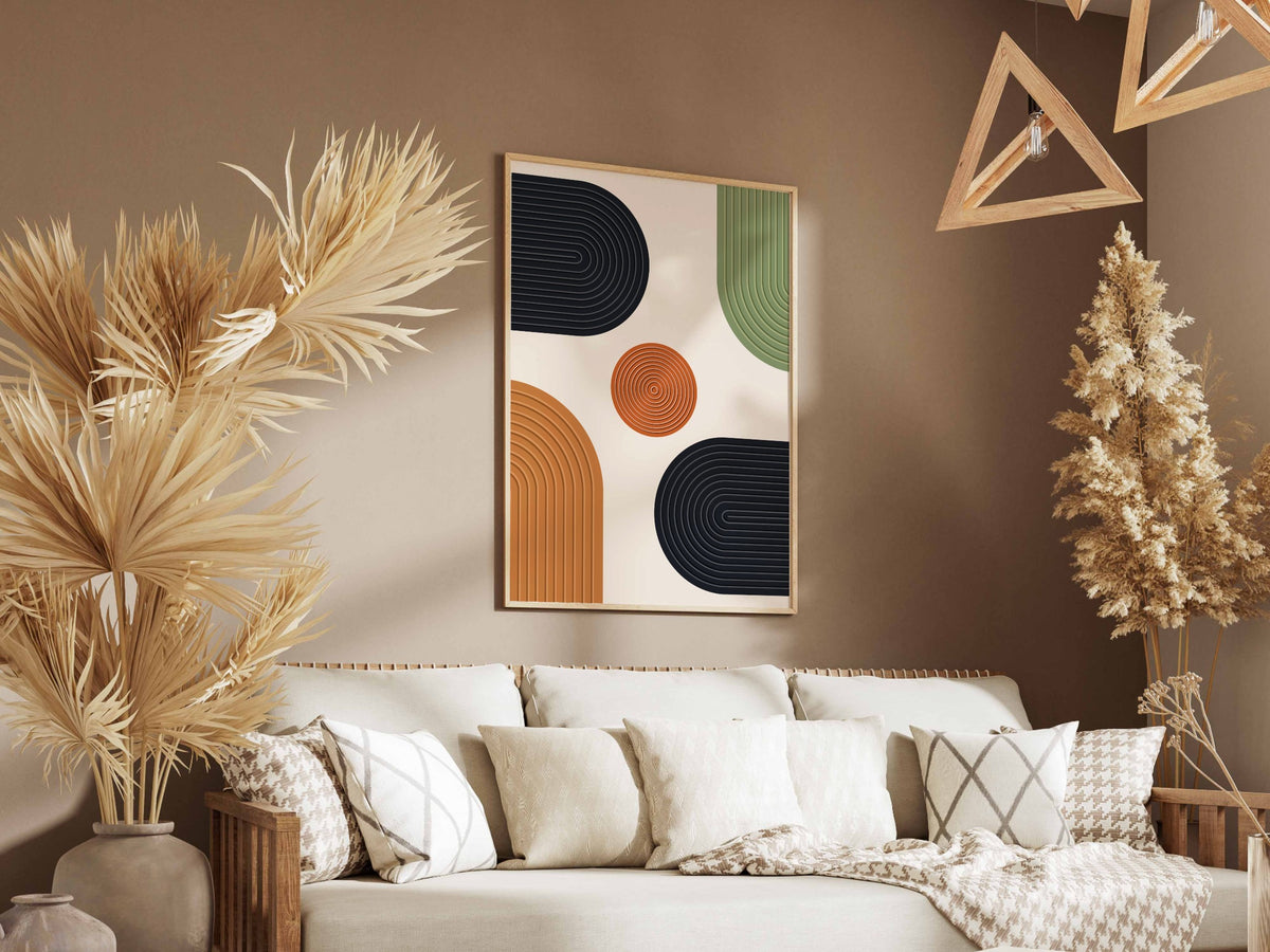 Black Green Colour Block Poster