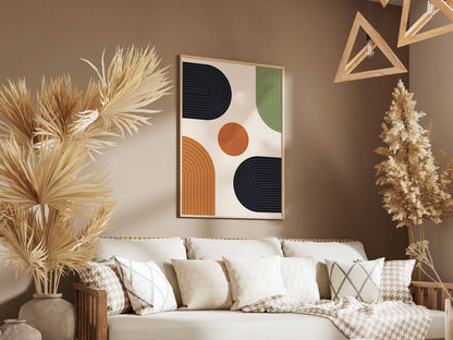 Black Green Colour Block Poster