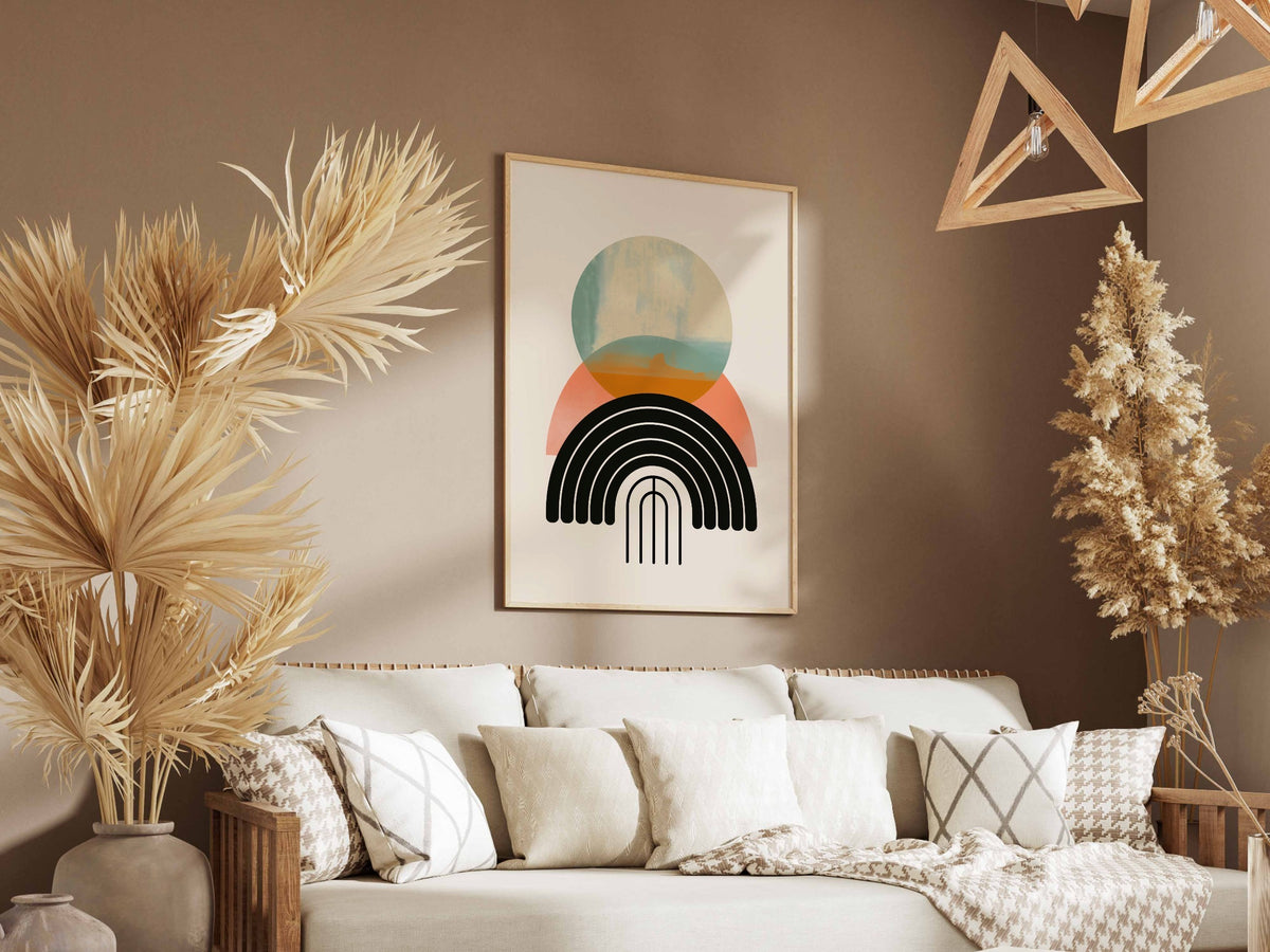 Pastel Orb and Rainbow Poster