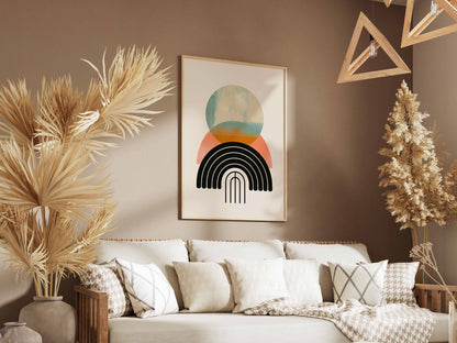 Pastel Orb and Rainbow Poster