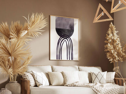 Charcoal Arc and Orb Poster