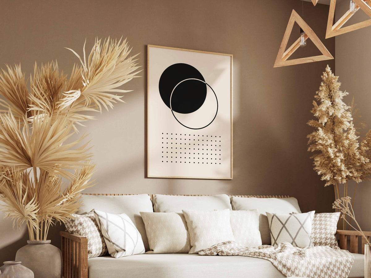 Black Interlocking Circles Poster