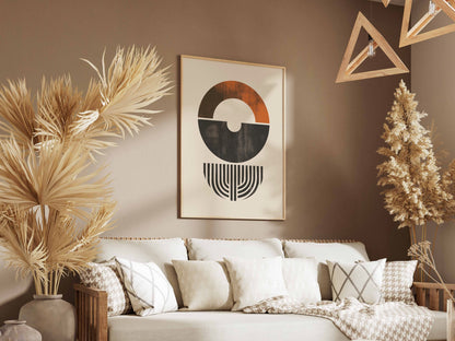 Black Split Circle Totem Poster
