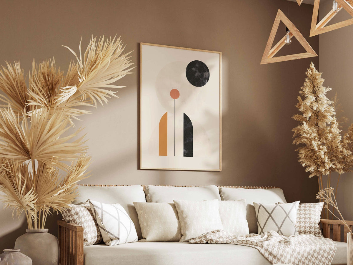 Terracotta Minimal Columns Poster