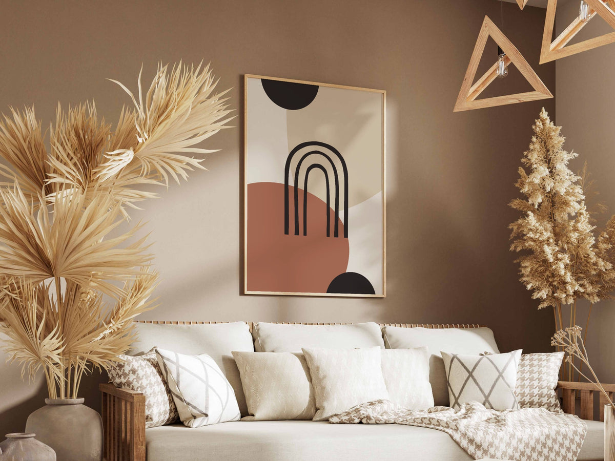 Terracotta Architectural Arch Poster