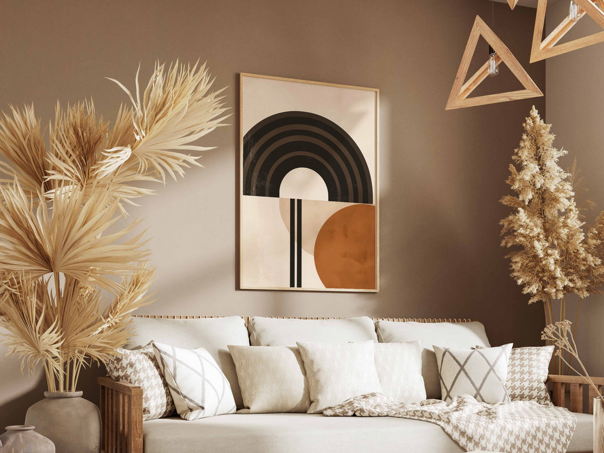 Brown Layered Rainbow Poster