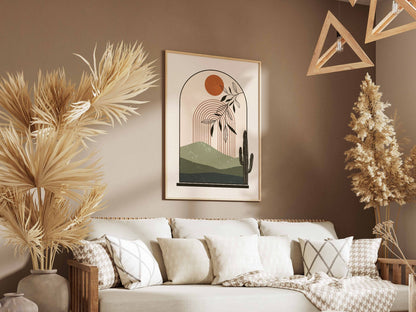 Cream Arch Botanical Cactus Poster